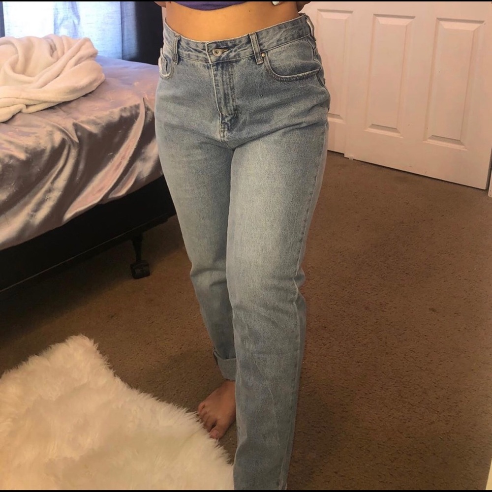 Lunar blue mom jeans